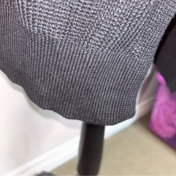 Soho Black Women's M Sweater Open Front Longline Cardigan Crisscross Back Pocket - Picture 6 of 12